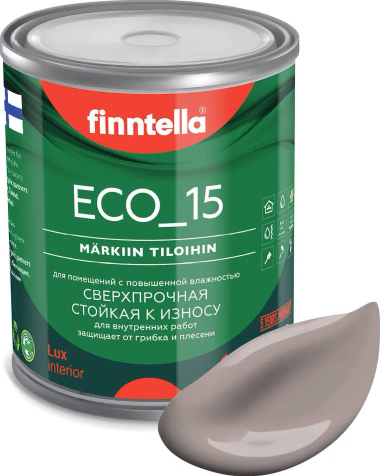 

Краска Finntella Eco 15 Kaakao F-10-1-1-FL075 0.9 л (светло-коричневый)