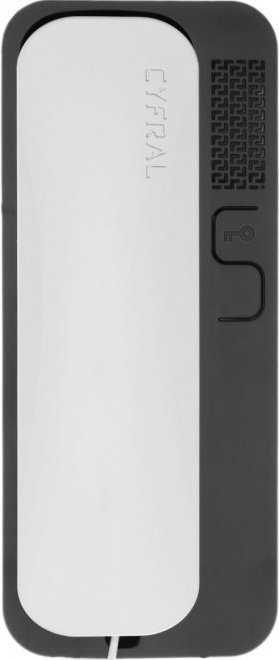 

Абонентское аудиоустройство Cyfral Unifon Smart B (черный, с белой трубкой)