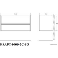  BelBagno Тумба под умывальник Kraft-1000-2C-SO-RGB(rovere galifax bianco)