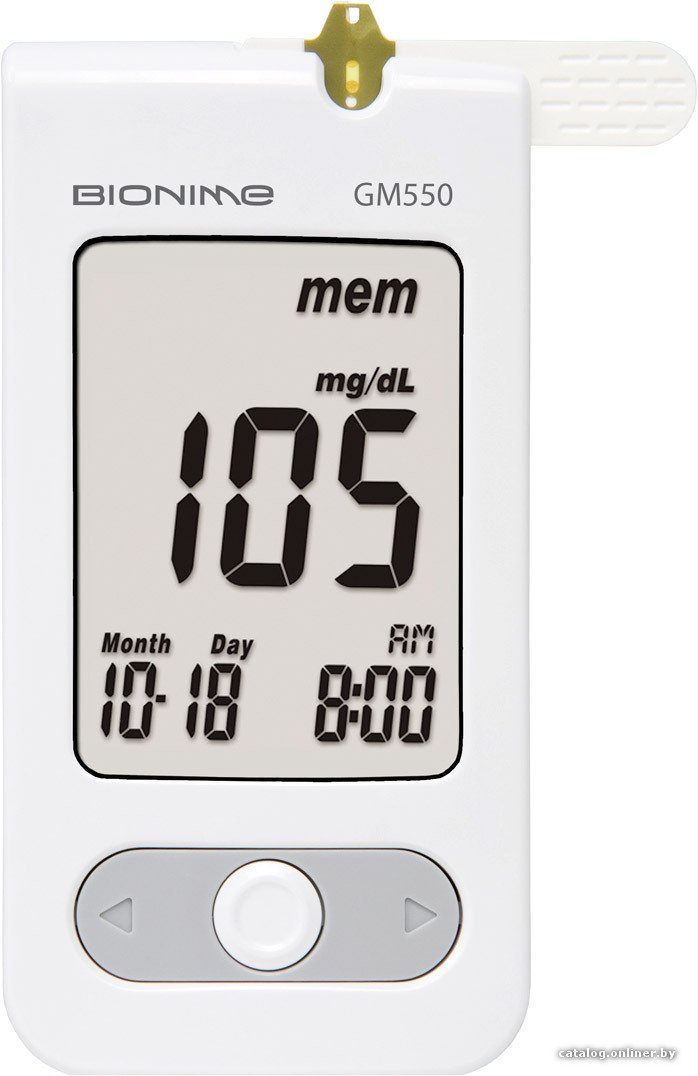 Глюкометр Bionime GM550 (50 тест-полосок, 10 ланцет)