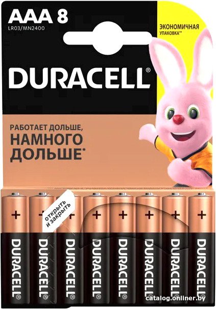 Батарейка DURACELL AAA LR03/MN2400 8 шт LR03-8BL