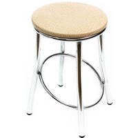 Табурет ВВР Сфера (бежевый крокодил/хром, экокожа)