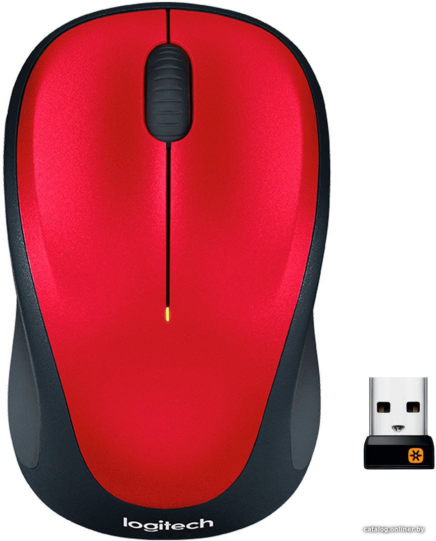 Мышь Logitech M235 Wireless Mouse (красный) [910-002496]