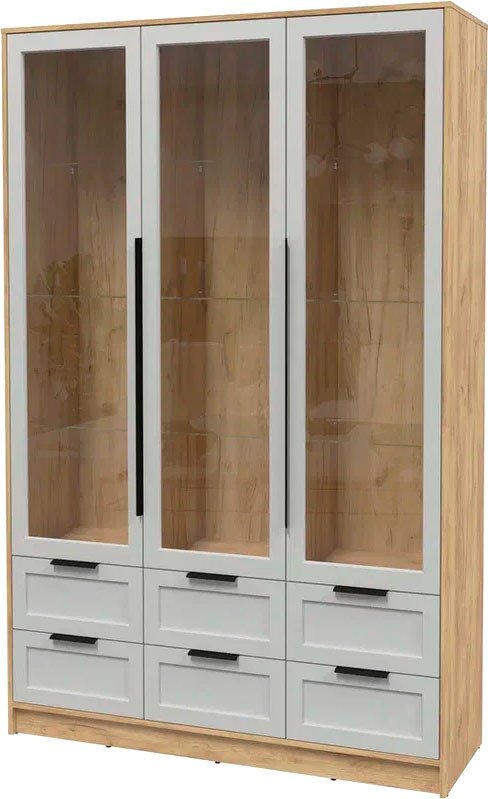 

Шкаф-витрина Интерлиния Концепт Тренд КТ-ШВ3 (дуб золотой/грей)