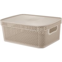 Корзина Keeplex Ajur с крышкой KL411511005 (бежевый топаз)