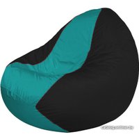 Кресло-мешок Flagman Classic К2.1-242 (черный/бирюзовый)