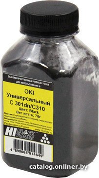 Тонер Hi-Black Универсальный для Oki С301dn/C310 (черный) 70 г