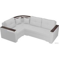 Угловой диван Лига диванов Комфорт 27923 (левый, экокожа, белый)