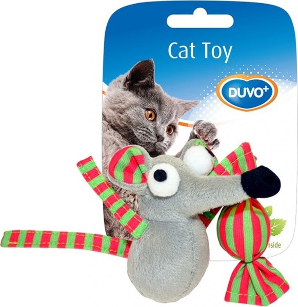 

Игрушка для кошек Duvo Plus Мышка с конфетой с кошачьей мятой 1717038/DV