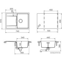 Кухонная мойка Schock Eton 45D Polaris [700742]