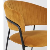 Стул с подлокотниками Алвест AV 433 (карри бархат Confetti chai tea/черный)