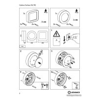 Уличный настенный светильник Ledvance LS Outdoor Surface RD LED 13W/3000K GY