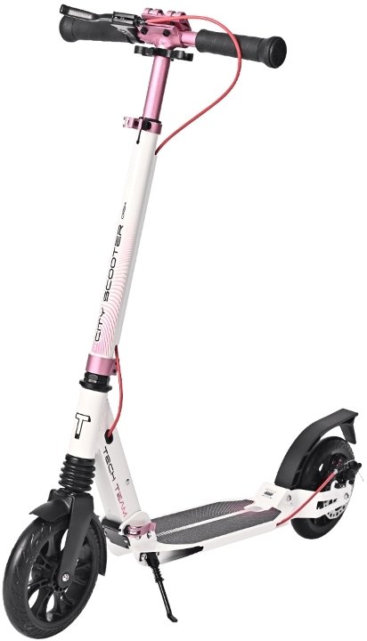 

Двухколесный детский самокат Tech Team City Scooter Disk Brake 2022 (белый/розовый)