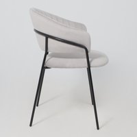 Стул с подлокотниками Алвест AV 433 (светло-серый бархат H-09/черный)