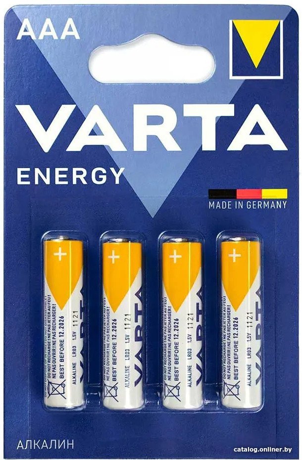 Батарейка Varta Energy LR03 AAA Alkaline 4103 BL4