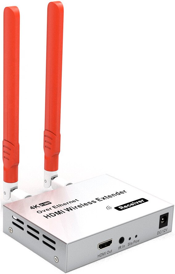 Удлинитель USBTOP Приемник HDMI по Wi-Fi до 300 метров UltraHD 4K, активный (белый)