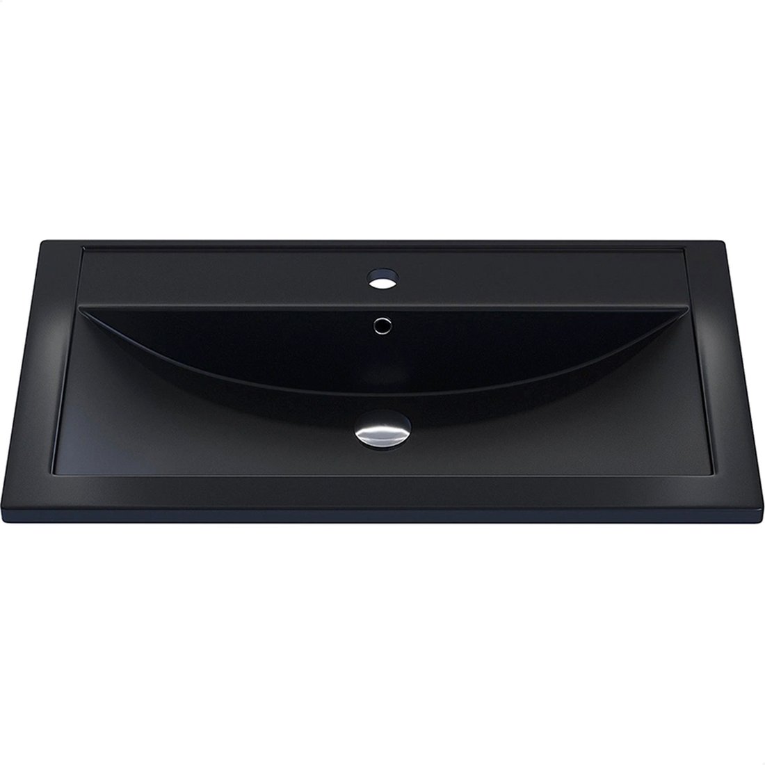 Умывальник Uperwood Foster Quartz 80x45.5x17.5 (черный матовый/уголь)