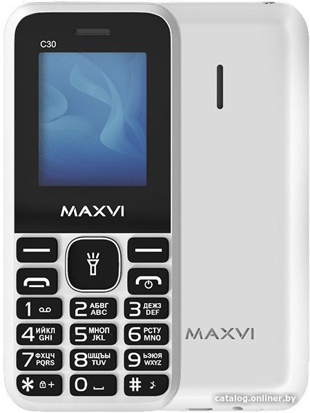 Кнопочный телефон Maxvi C30 (белый)