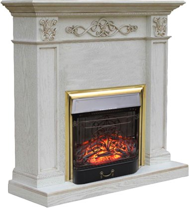 

Каминокомплект Smolcom Verona STD-ASP с Majestic FX M Brass (белый дуб, патина золото)