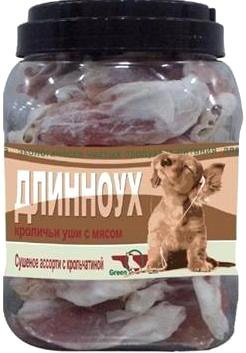 Лакомство для собак GreenQZin Длинноух кроличьи уши с мясом 750 г