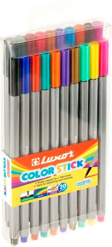 

Фломастеры Luxor Color Stick 6101А/20 ACT (20 цв)