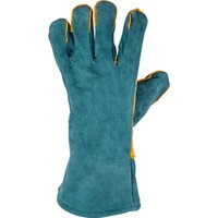 Спилковые перчатки FoxWeld 6323 (зеленый)