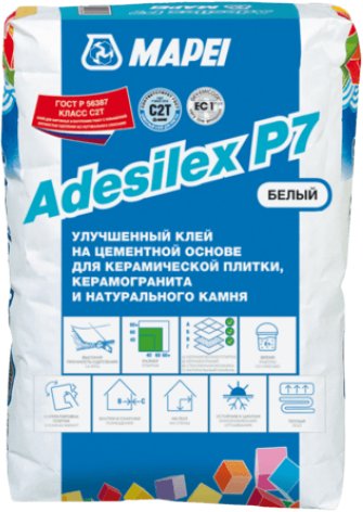 

Клей для плитки Mapei Adesilex P7 (25 кг, белый)