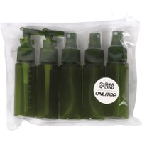 Набор флаконов для косметики Onlytop В чехле с разметкой 4428691 (6шт, зеленый)