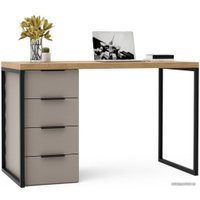 Стол Crafto Кихот Лофт 03 120x60x75 (латте/золотистый дуб)