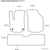 Комплект ковриков для авто Alicosta Chevrolet Equinox 17- (салон, ЭВА 6-уг, черный)