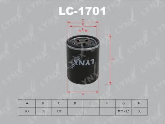 

Масляный фильтр LynxAuto LC1701
