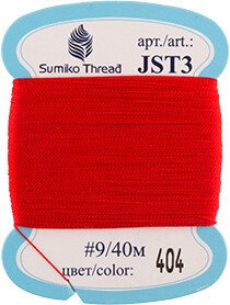 

Нитки для вышивания SumikoThread JST3 №404 40 м (красный)