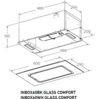 Кухонная вытяжка Meferi INBOX60WH Glass Comfort