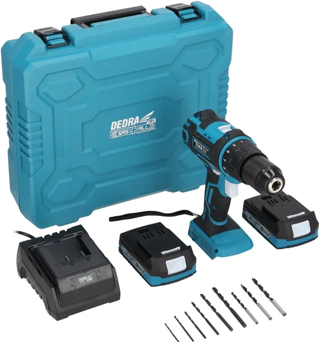 

Ударная дрель-шуруповерт Dedra DED7030A02 (с 2-мя АКБ, кейс)