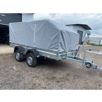 Двухосный прицеп AvtoS A40U2B (4000x2000x300, R16, ресс. 3302 ГАЗ-2лист, тент 800мм)