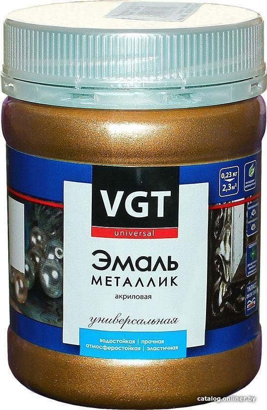 Эмаль VGT Универсальная Металлик ВД-АК-1179 230 г (золото)