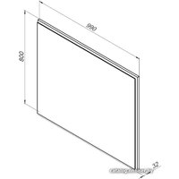  Aquanet Зеркало Nova Lite 100 LED 00242623 (дуб рошелье)