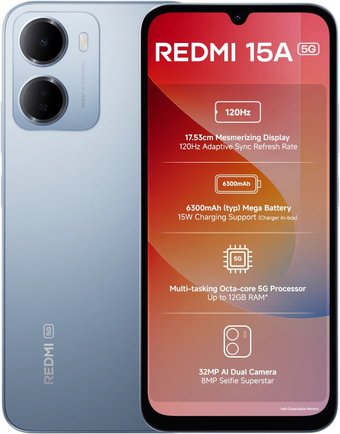 Xiaomi Redmi 15A 5G 6GB/128GB международная версия (синий)