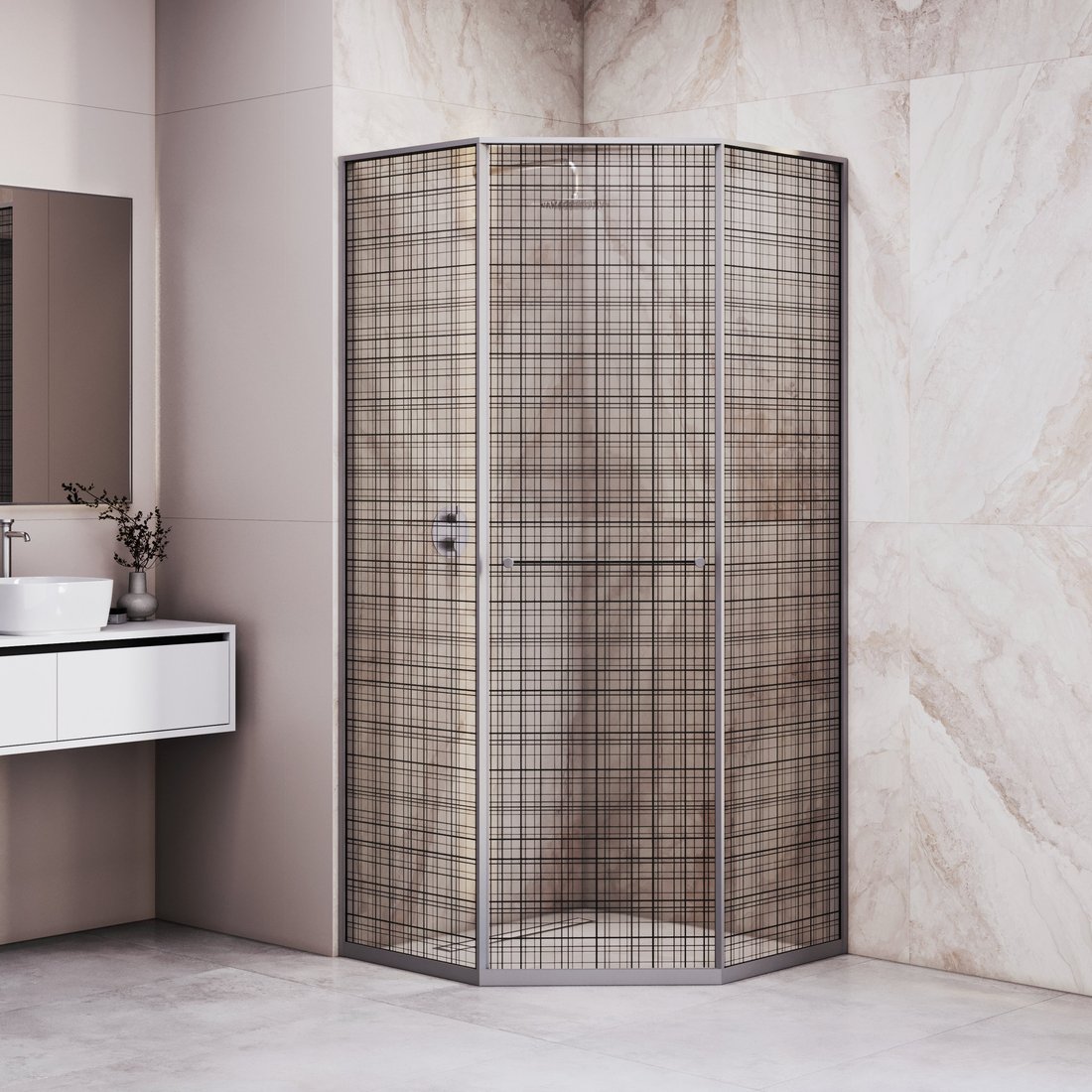 

Душевой уголок RGW SV-82Gr R 33328299-2410R (серый/черная вуаль)