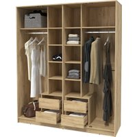 Шкаф распашной Интерлиния Концепт Тренд КТ-Ш4 (дуб золотой/дуб английский)