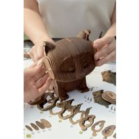 3Д-пазл Eco-Wood-Art Кошечка - копилка