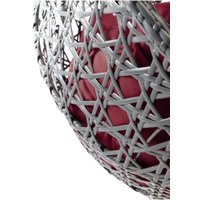 Подвесное кресло M-Group Для двоих Люкс 11510302 (серый ротанг/бордовая подушка)