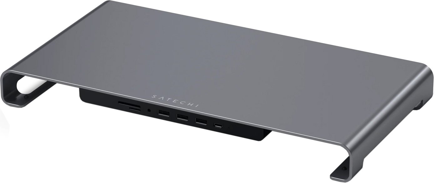 

Док-станция Satechi USB-C Monitor Stand Hub XL ST-UCSHXLM (серый)