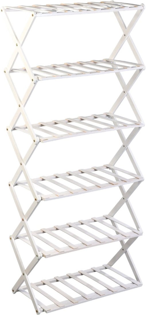 Подставка GreenGo 6 полок 50x25x110см напольный открытый (белый)