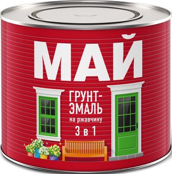 Грунт-эмаль Ярославские краски Май на ржавчину 3 в 1 1.9 кг (коричневый)