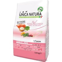 Сухой корм для собак Unica Natura Unico Mini с лососем, рисом и горохом 2.5 кг