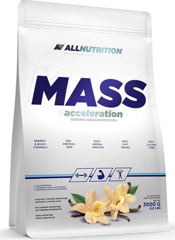 Гейнер Allnutrition Mass Acceleration (3000 г, ваниль)