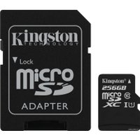 Карта памяти Kingston microSDXC UHS-I (Class 10) 256GB + адаптер [SDC10G2/256GB]