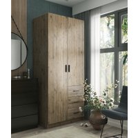 Шкаф распашной Евва УН-02-03/W (дуб веллингтон)