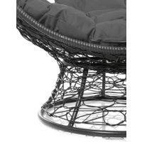 Кресло M-Group Кокос на подставке 11590309 (серый ротанг/серая подушка)